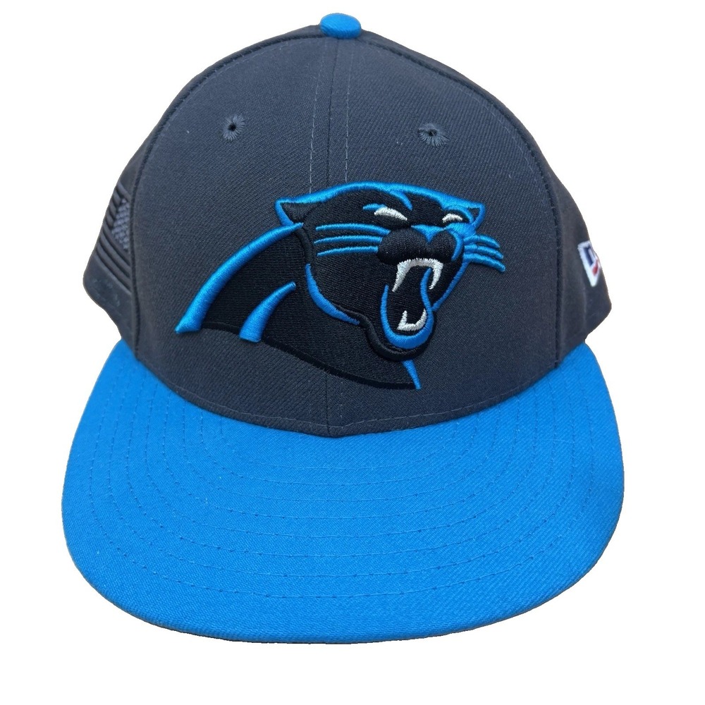Carolina Panthers Hat New Era Fitted 7 1/4 5950 Salute to Service US FLAG MiUSA